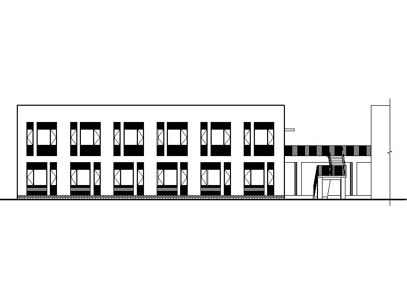 [新疆]大型体育公园现代风格宿舍楼施工图cad施工图下载【ID:166226153】