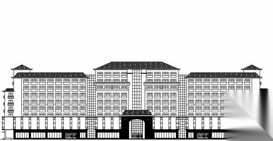 某酒店式公寓建筑设计方案cad施工图下载【ID:149821196】