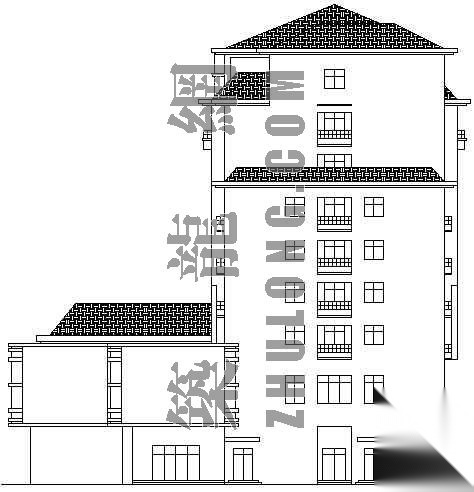 某酒店式公寓建筑设计方案cad施工图下载【ID:149821196】