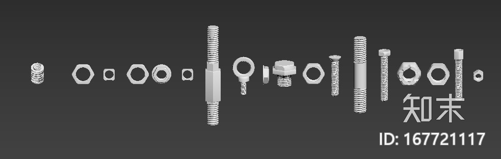 螺丝，螺丝大全，螺丝钉，螺丝零部件CG模型下载【ID:167721117】