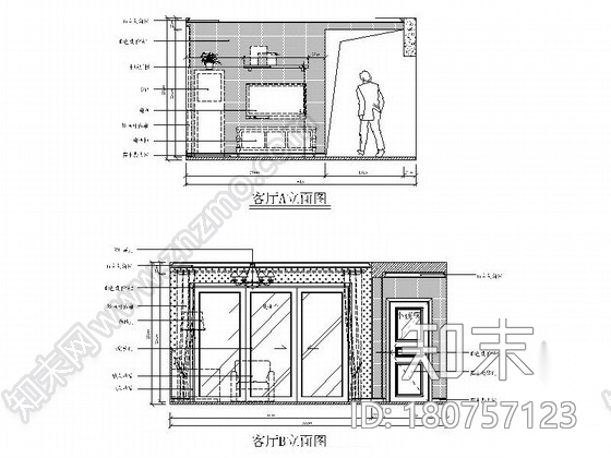 [湖北]世界硒都简约美式风格复式样板间CAD装修施工图（...cad施工图下载【ID:180757123】