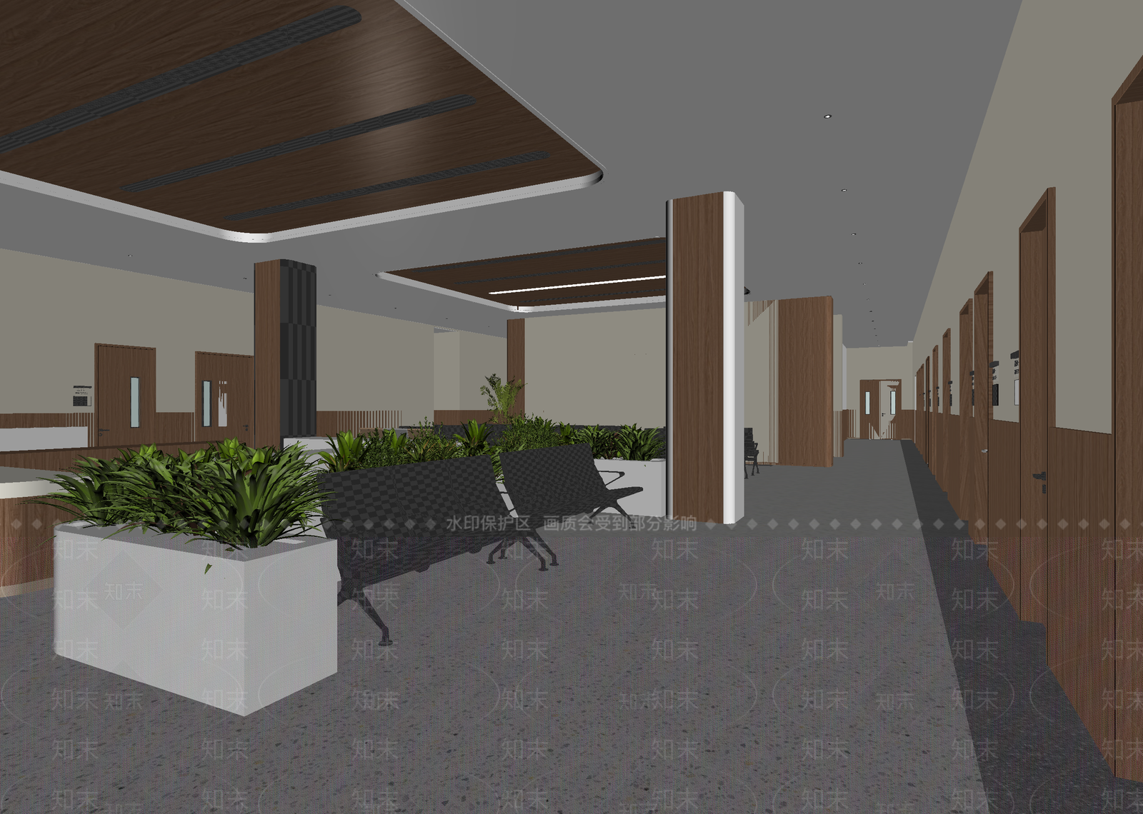 现代走廊3D模型下载【ID:1214699601】