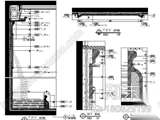 [深圳]133㎡简欧样板房四居室施工图（含效果）cad施工图下载【ID:180829199】