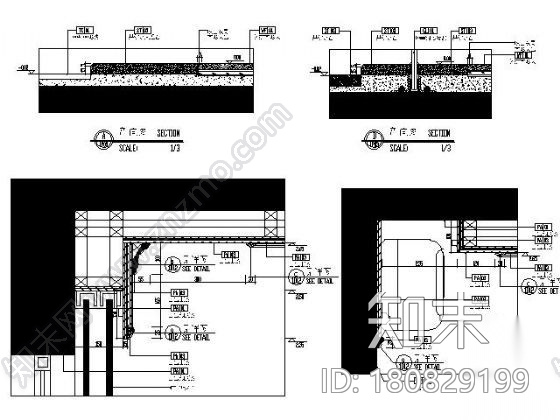 [深圳]133㎡简欧样板房四居室施工图（含效果）cad施工图下载【ID:180829199】