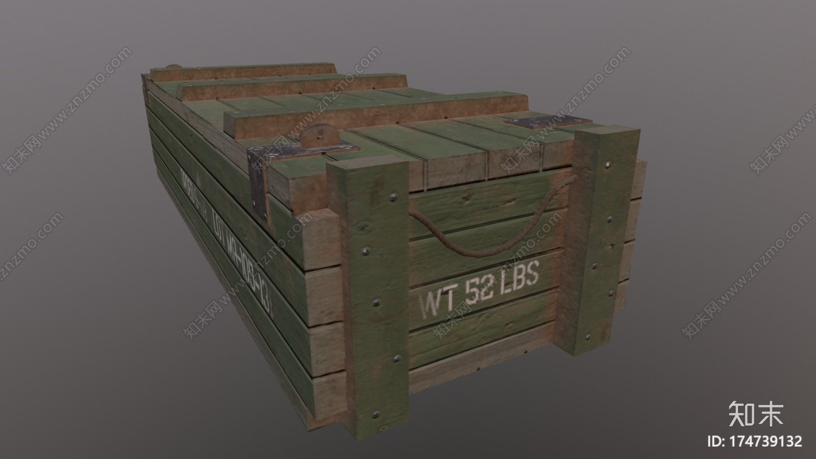 木制的军队弹药箱CG模型下载【ID:174739132】