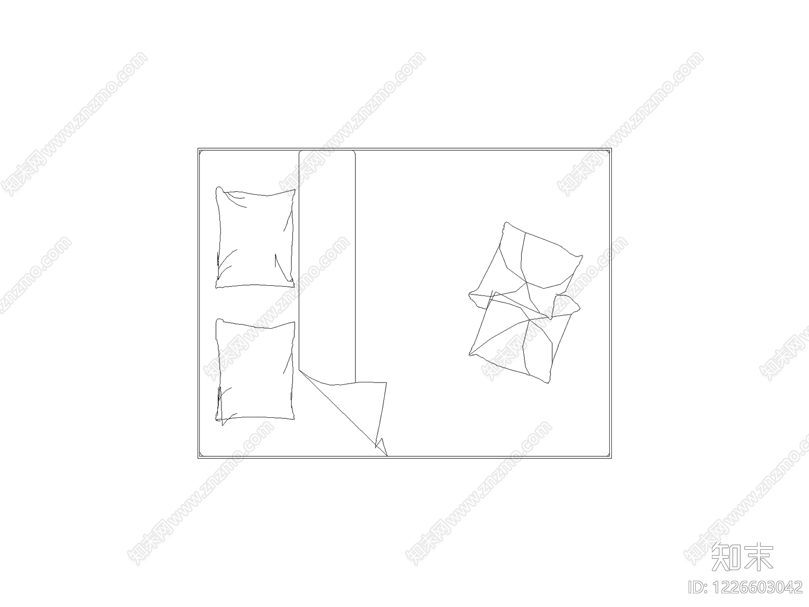 现代床CAD图纸
