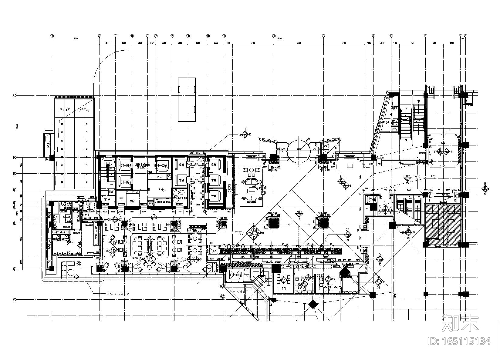 [福建]福州凯宾斯基酒店设计施工图+效果图cad施工图下载【ID:165115134】