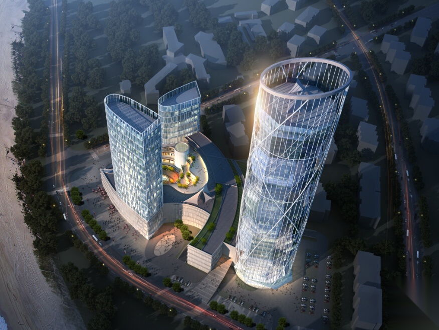 [山东]超高层圆筒状商业综合体建筑设计方案文本（16年...cad施工图下载【ID:165736163】