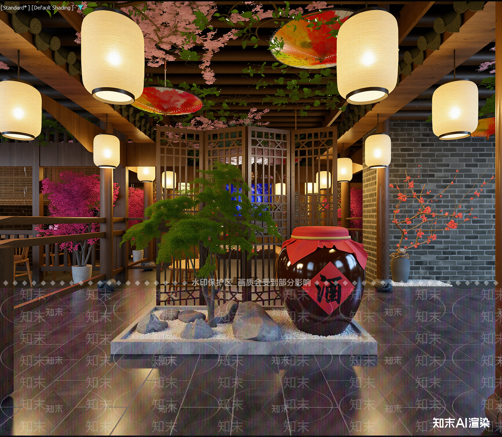 新中式酒馆3D模型下载【ID:1213935151】