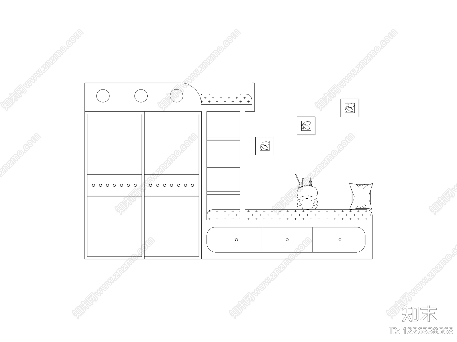 现代榻榻米CAD图纸