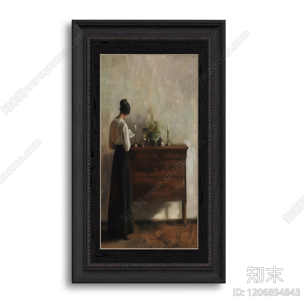 带画框的装饰画3D模型下载【ID:1206894843】