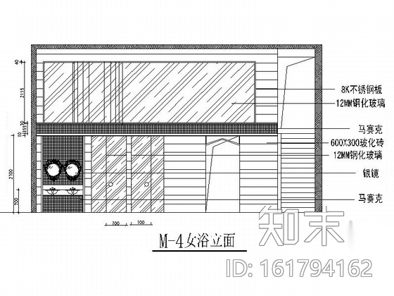 [武汉]高档现代风格洗浴中心室内CAD装修图（含效果）cad施工图下载【ID:161794162】