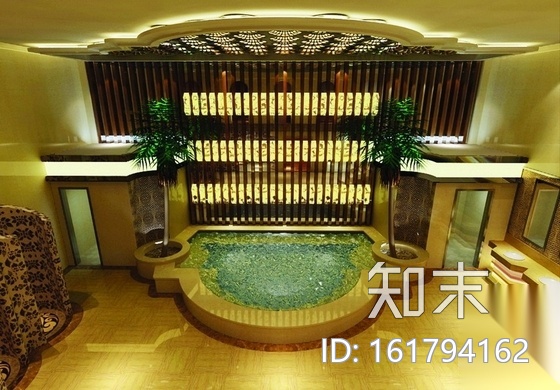 [武汉]高档现代风格洗浴中心室内CAD装修图（含效果）cad施工图下载【ID:161794162】