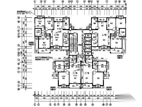 [河南]某二十六层一梯四高层住宅建筑施工图施工图下载【ID:166797197】