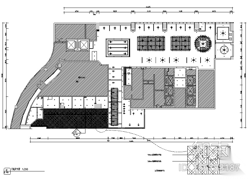 [新疆]新疆特色美食餐厅设计施工图（附效果图）施工图下载【ID:166783187】