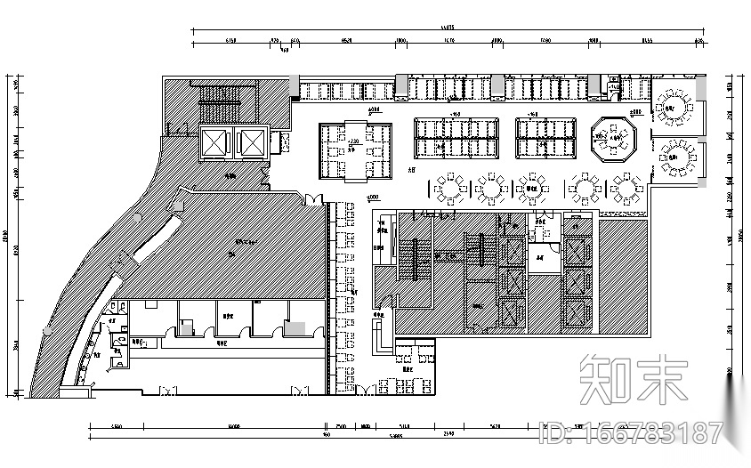 [新疆]新疆特色美食餐厅设计施工图（附效果图）施工图下载【ID:166783187】