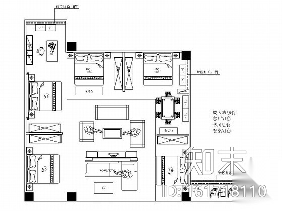 [成都]连锁品牌商场现代化实木家私专卖店设计装修图（含...cad施工图下载【ID:161718110】