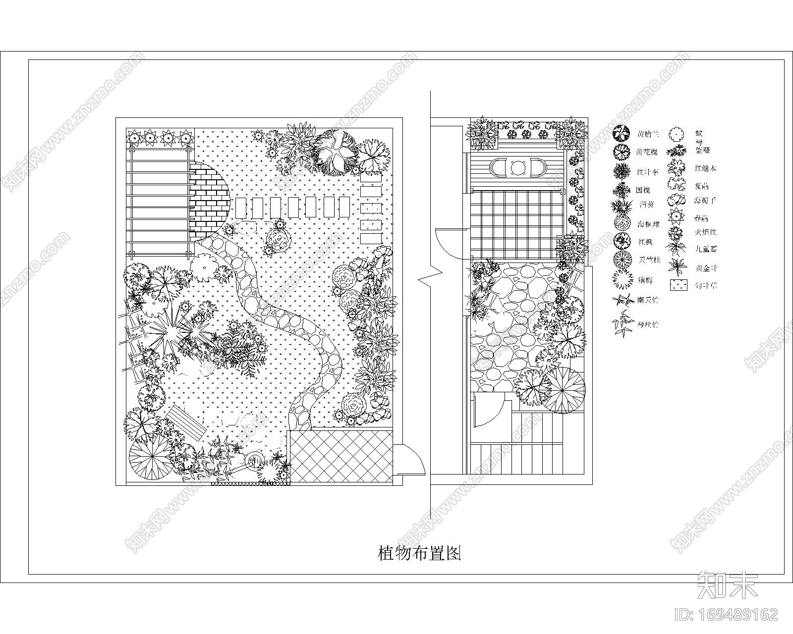 花园庭院景观绿化组图施工图下载【ID:169489162】