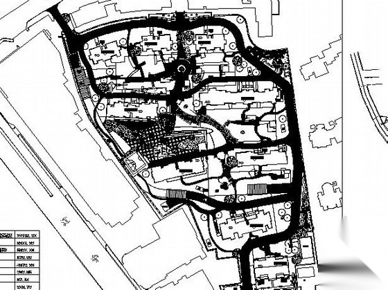 [上海]某居住区局部景观工程施工图cad施工图下载【ID:161098113】