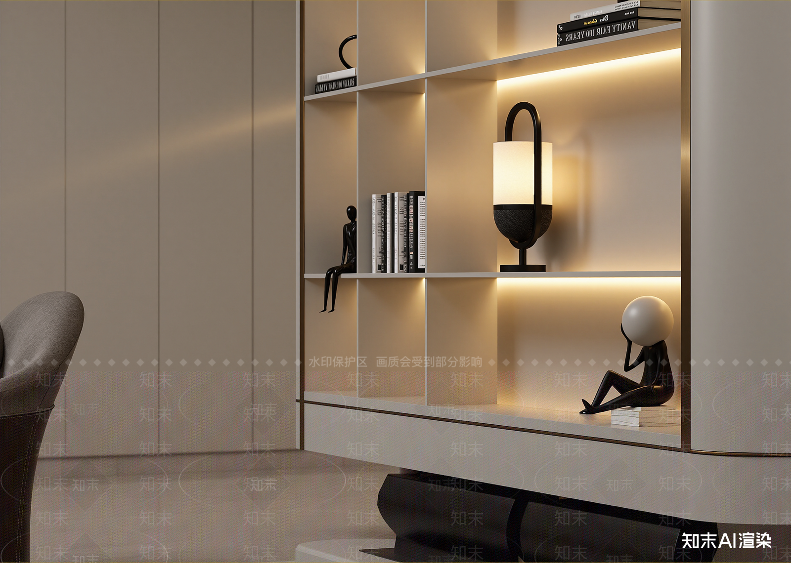 现代书房3D模型下载【ID:1214805106】