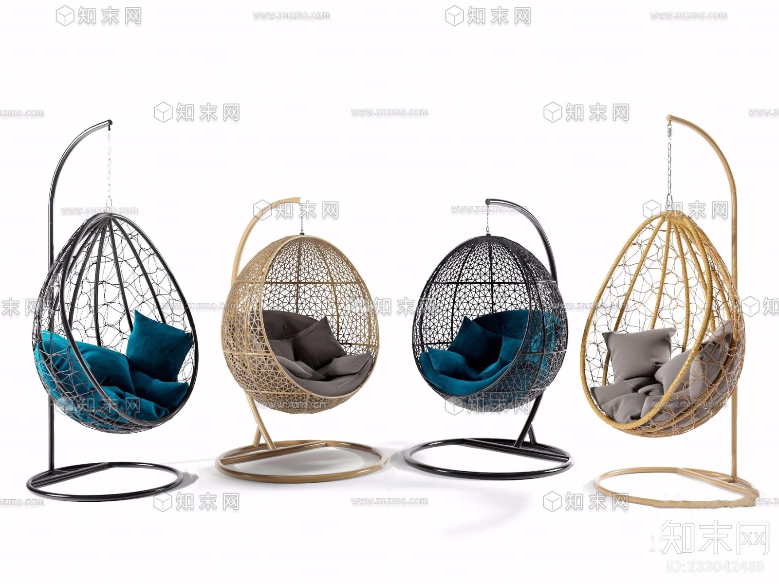 现代休闲吊椅3D模型下载【ID:233042469】