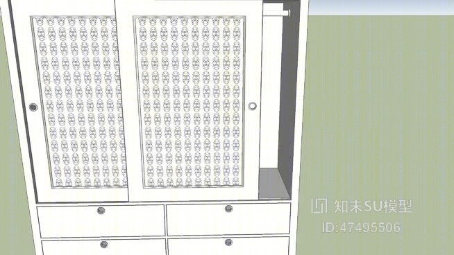 衣柜SU模型下载【ID:318063095】