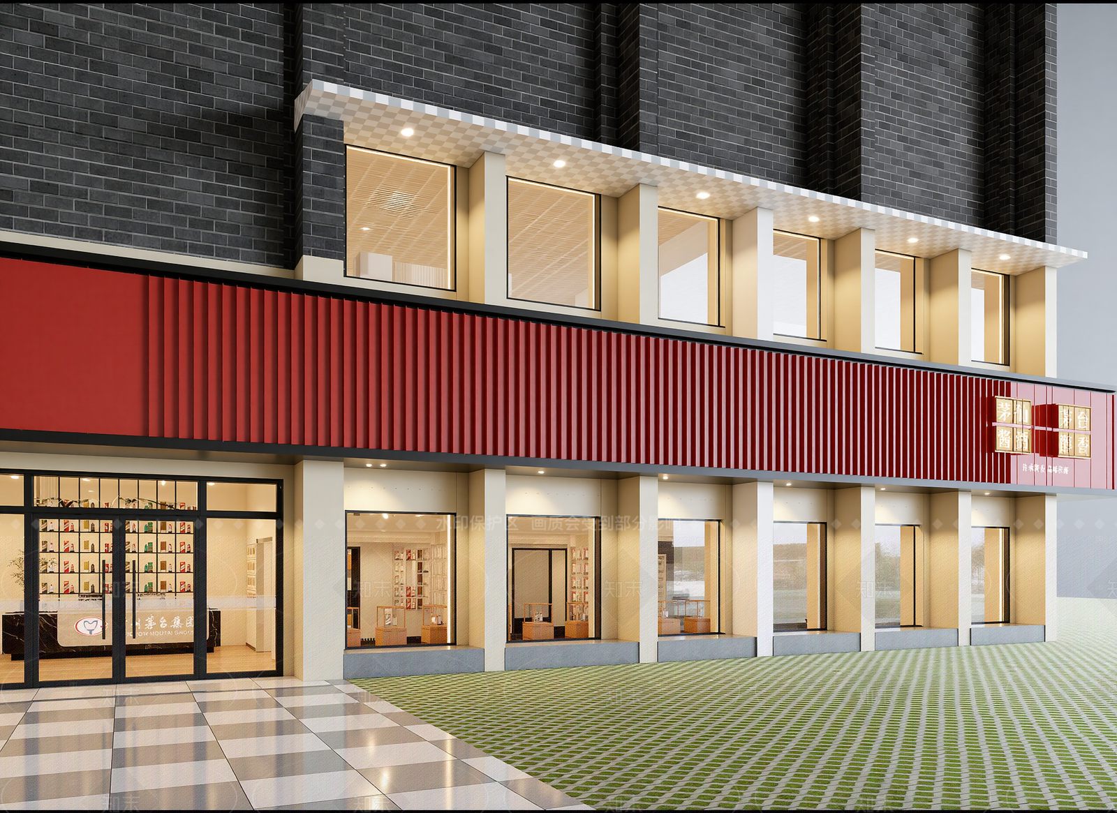 商业街3D模型下载【ID:1214586316】