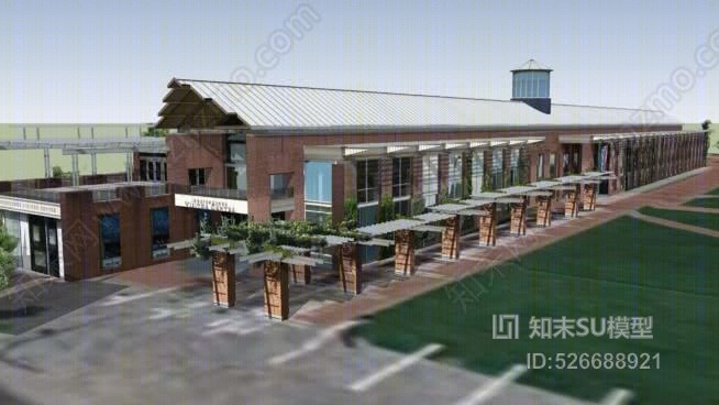 独立游客中心SU模型下载【ID:526688921】