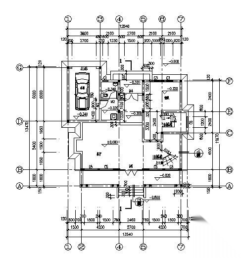 某二层小别墅建筑施工图cad施工图下载【ID:149921163】