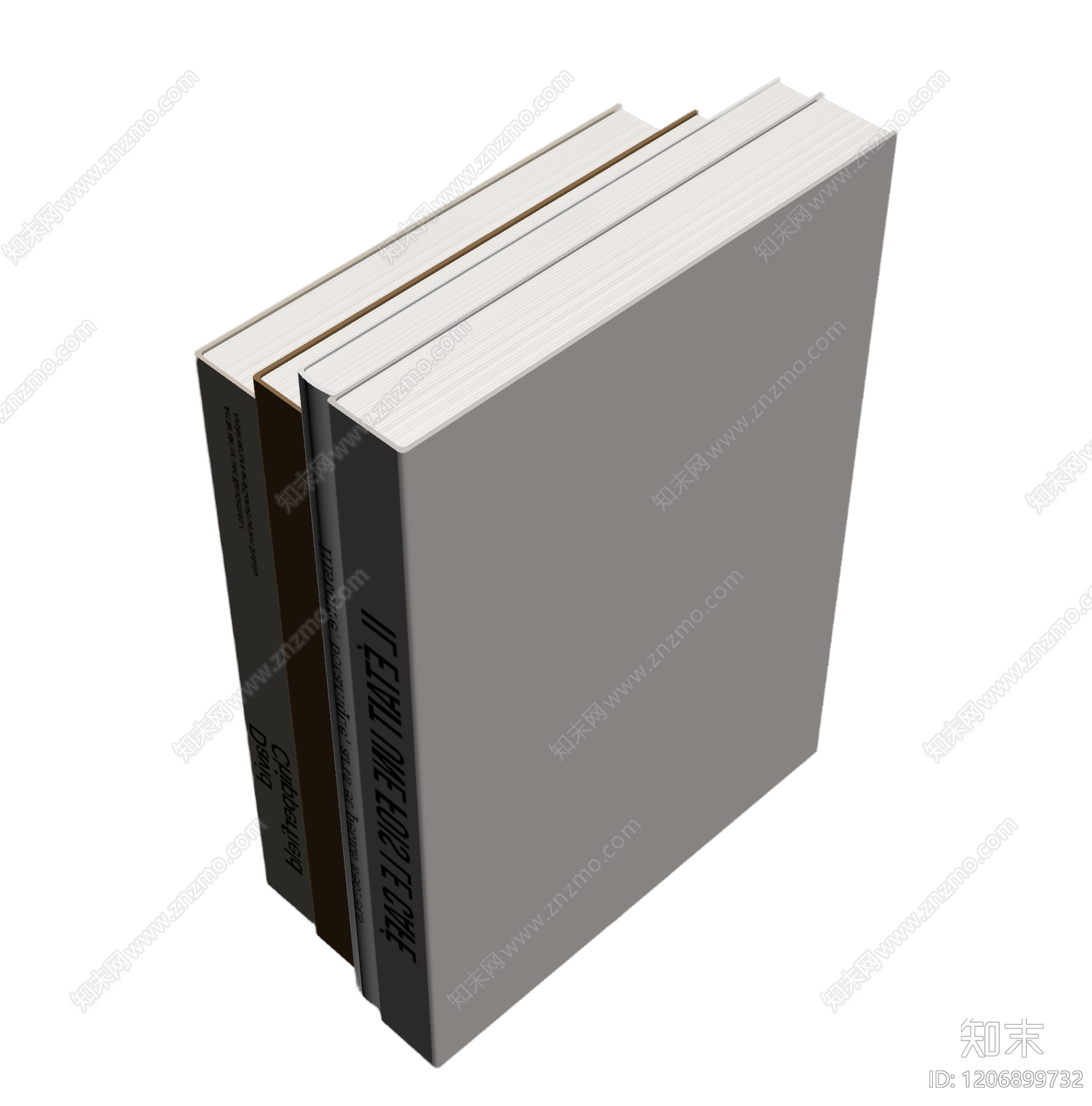 书籍堆叠装饰3D模型下载【ID:1206899732】