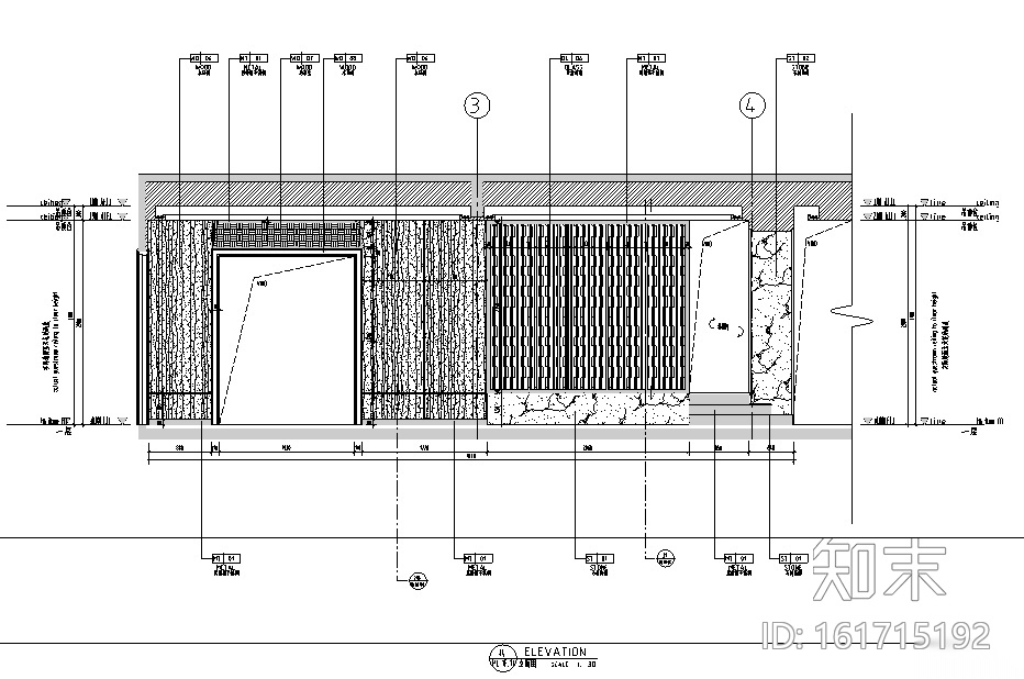 [浙江]良渚新城昆仑华府售楼中心设计施工图（附效果图）cad施工图下载【ID:161715192】