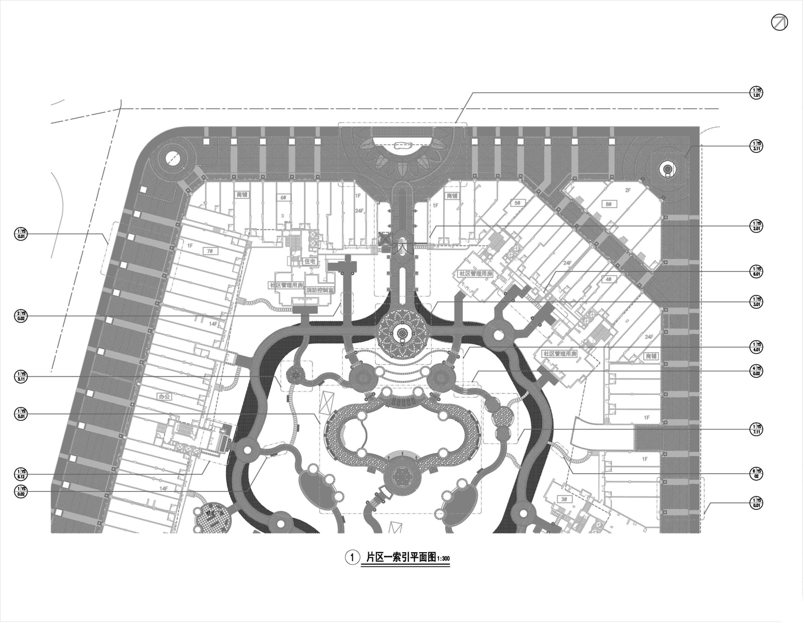 [广东]东莞花香里居住区园建施工图（节点详细）施工图下载【ID:161069194】