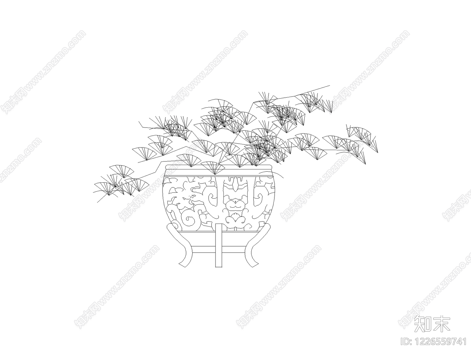 现代绿植CAD图纸