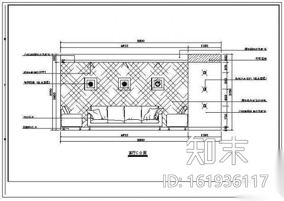 四房两厅简约家装设计图cad施工图下载【ID:161936117】