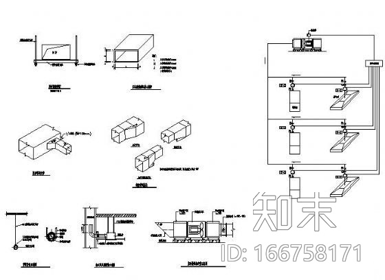 风机风管及控制大样图施工图下载【ID:166758171】