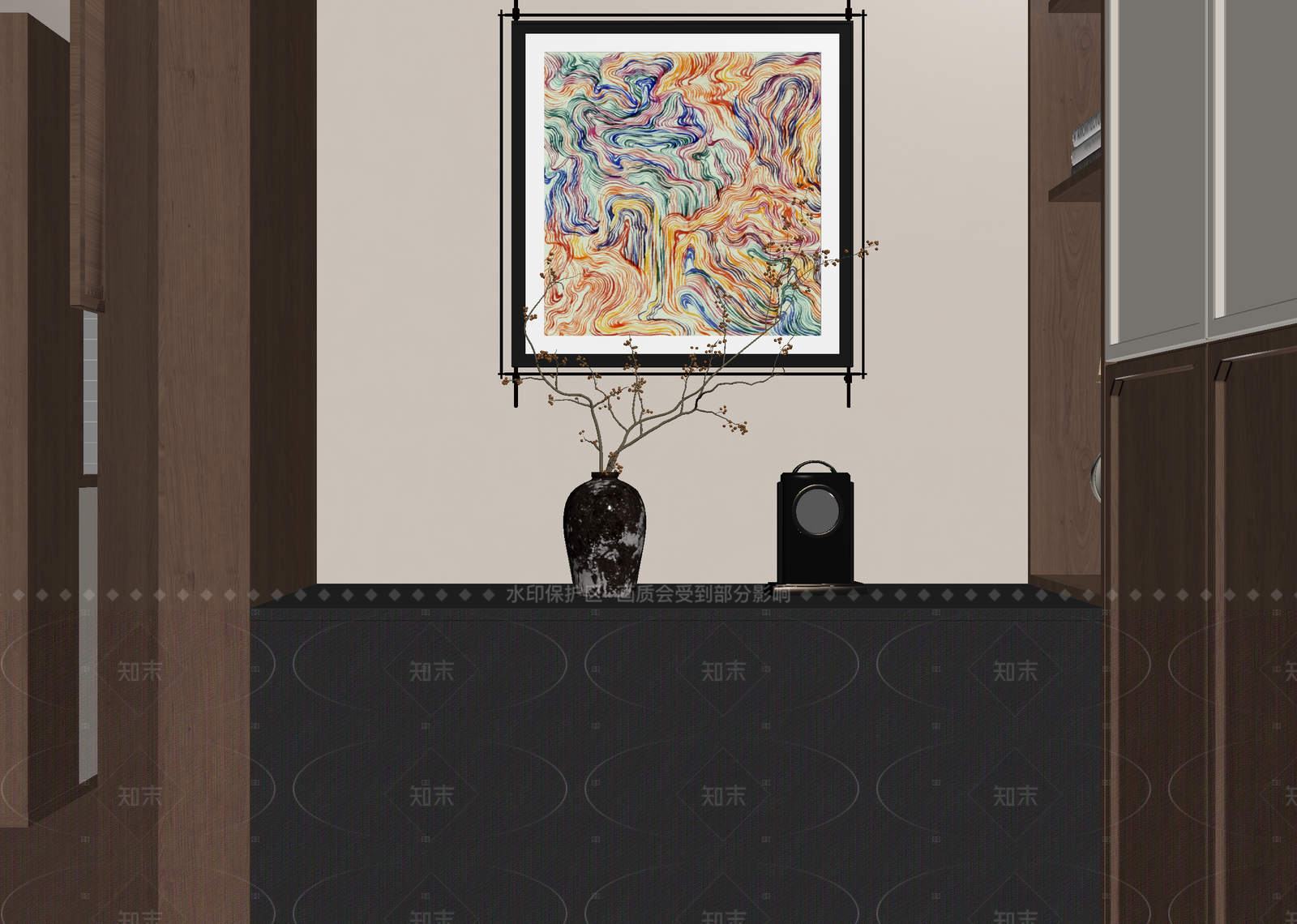 法式玄关3D模型下载【ID:1214932847】