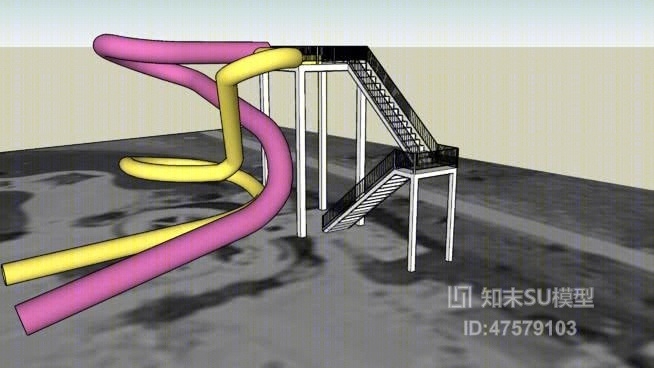 铁艺楼梯SU模型下载【ID:419285021】