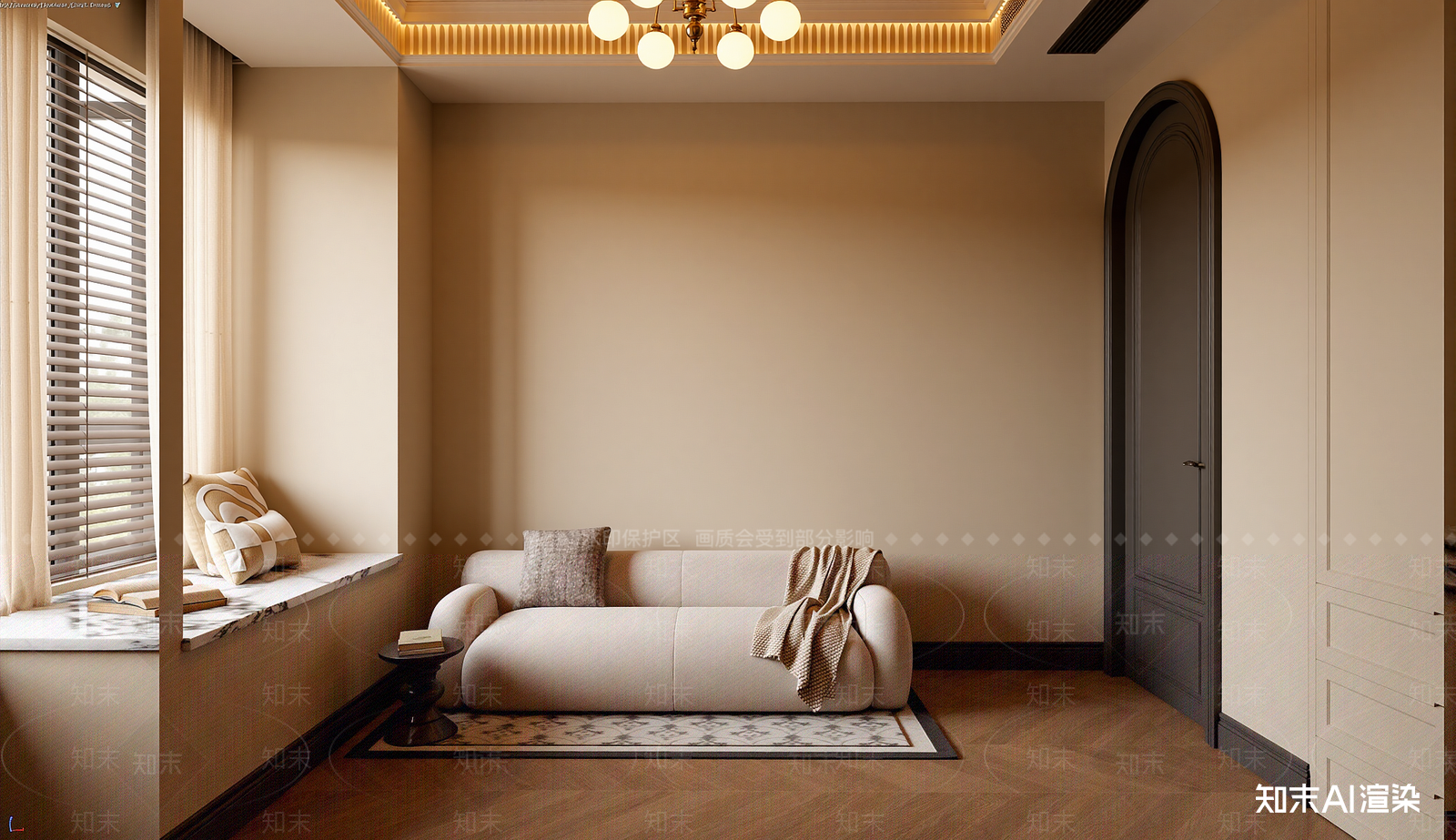 法式家居客厅3D模型下载【ID:1222015876】