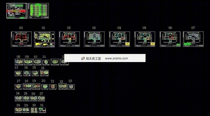 西洪小区林先生施工图+效果图cad施工图下载【ID:36944366】