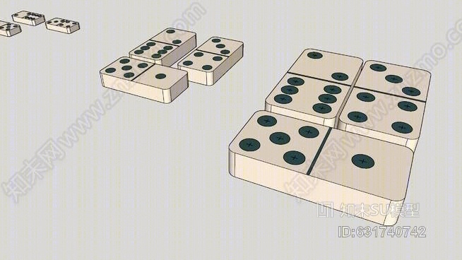 多米诺Se-全尺寸和放大SU模型下载【ID:631740742】