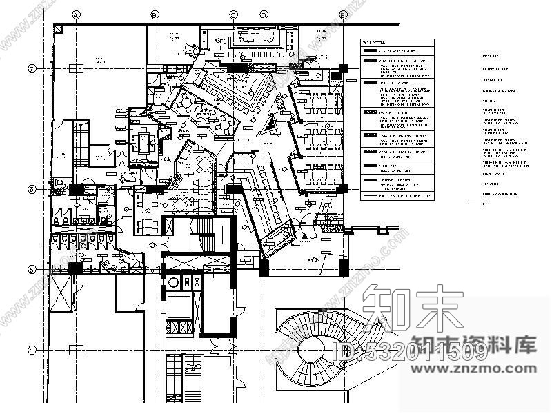 施工图香港某酒店日本餐厅室内装修图含实景施工图下载【ID:532011509】