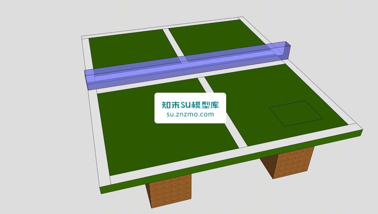 简易体育乒乓球台SU模型下载【ID:148487193】