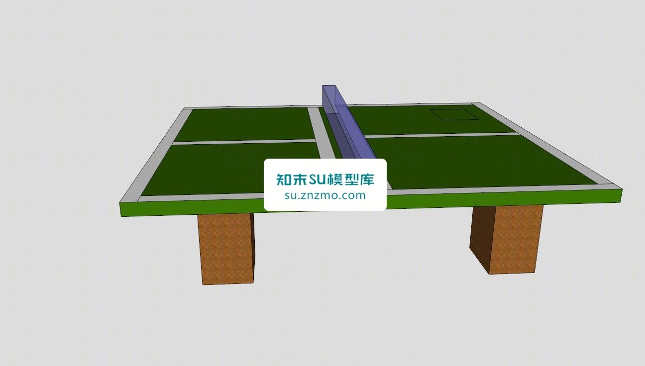 简易体育乒乓球台SU模型下载【ID:148487193】