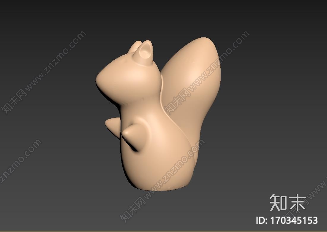 大尾巴松鼠3d打印模型下载【ID:170345153】