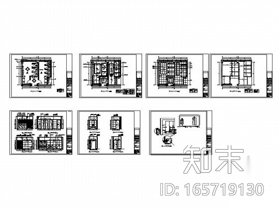 简洁公共卫生间室内装修图cad施工图下载【ID:165719130】