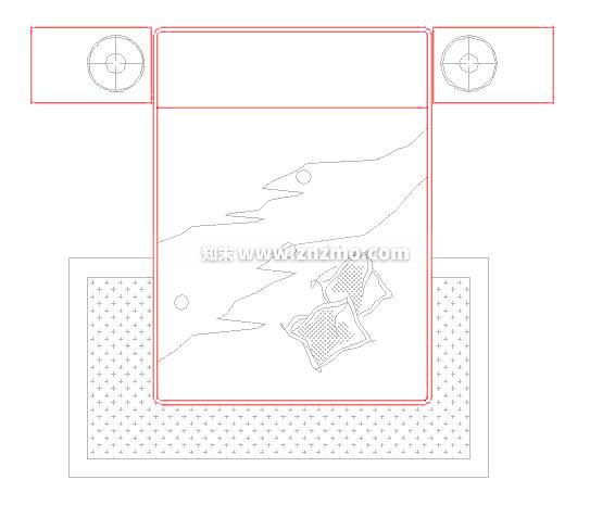 床头柜cad施工图下载【ID:178349103】