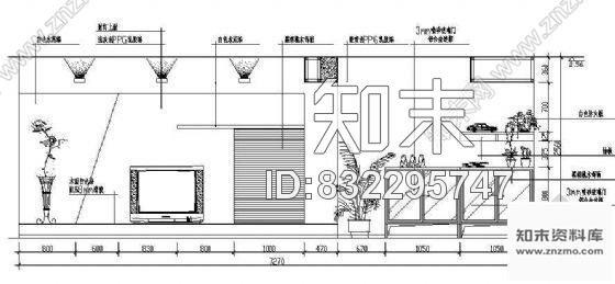 图块/节点客厅背景cad施工图下载【ID:832295747】