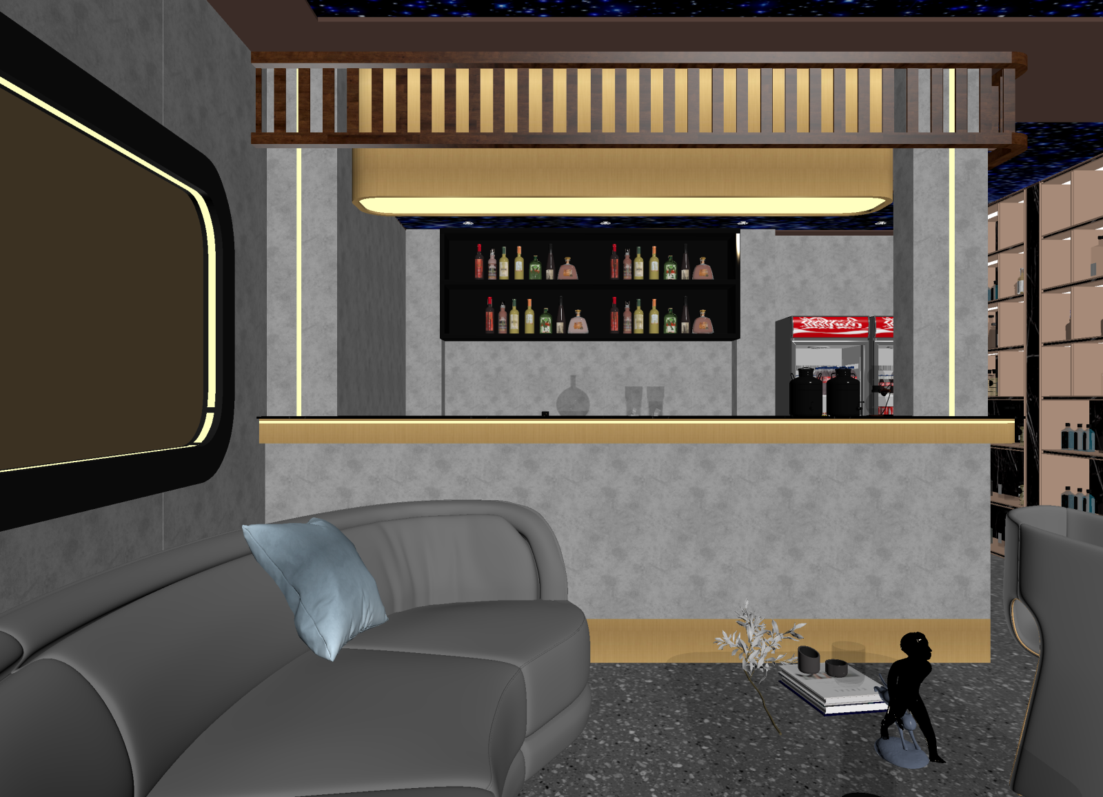 现代酒吧3D模型下载【ID:1215135966】