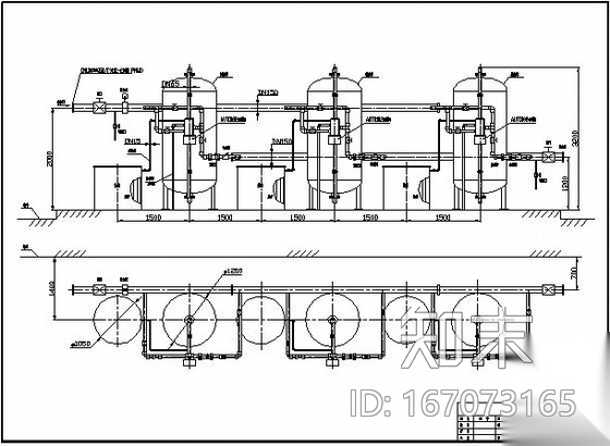 182_480E3软化水装置总图cad施工图下载【ID:167073165】