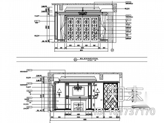 [浙江]某住宅小区售楼处室内装修施工图cad施工图下载【ID:161737170】